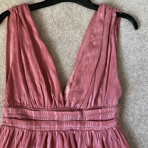 Lulus Romantic at Heart Rose Pink Striped Skater Mini Dress - Picture 3 of 8